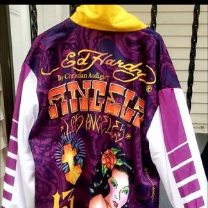 ED HARDY TRACK JACKET XL NEW